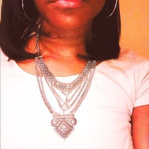 Silver Statement Necklace!